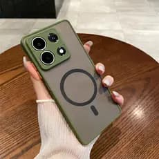 Capa De Telefone Para Redmi Note 13 Pro 5G 4G Fosca TPU Silicone Traseira Suporte Carregador Magnético Sem Fio