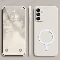 Capa De Telefone Para Samsung Galaxy A17 5G/A16 A15 A55 A26 A56 5G Protetora Macia Com Adesivo Magnético