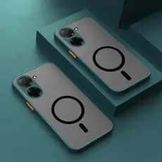 Capa De Telefone Para Xiaomi Redmi A5/POCO C71 Colorida Fosca Dura Com Adesivo De Carregamento Sem Fio