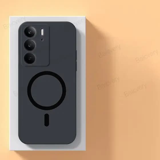 Invólucro Para Realme C75 C73 C71 C75X 14X 5G Capa De Proteção TPU Macia Fosca Com Adesivo Magnético