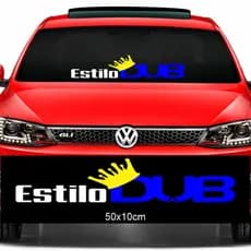 Adesivo estilo dub para brisa de carro tuning