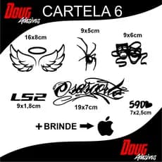 Cartela de adesivos anjo grande osascorte aranha para bike bicicleta moto careo COD6