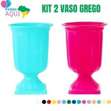 Kit 2 Vaso Grego 19 cm - Várias Cores