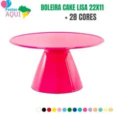 Boleira Cake Lisa 22 cm - Várias cores