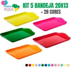 Kit 5 Bandeja pra festa 20x13