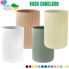 Vaso Canelado 20 Cm - Várias cores