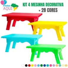 Combo 4 Mesinha pra decoração- Várias cores