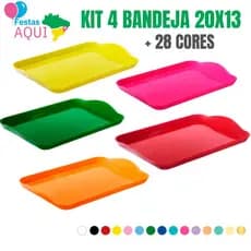 Kit 4 Bandeja pra festa 20x13