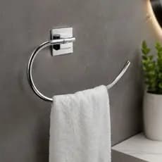 Porta Toalha De Parede Para Banheiro Em Aço Inoxidável Prata ENVIO IMEDIATO