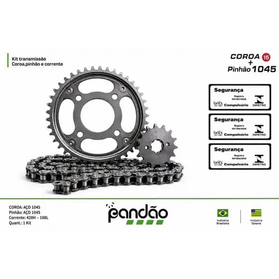Kit Relação Titan 125 83/99 Coroa Pinhão Corrente 428H Aço 1045 ENVIO IMEDIATO
