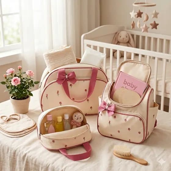 Kit 3 Bolsa Maternidade Impermeável Feminino Térmico Gestante Pós Parto Bebê