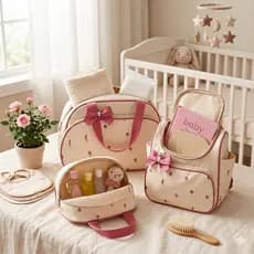 Kit 3 Bolsa Maternidade Impermeável Feminino Térmico Gestante Pós Parto Bebê