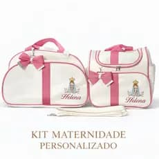 KIT MATERNIDADE / BOLSA MATERNIDADE- MEU PRIMEIRO AMOR- AMORA BABY- KIT MATERNIDADE PERSONALIZADO