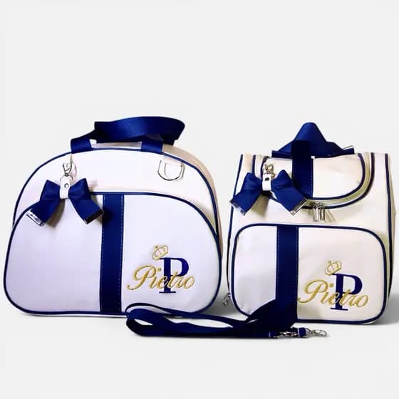 Kit Bolsa Maternidade 2 Peças Personalizada | Impermeável e Térmica | Com Nome do Bebê