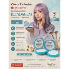 Combo 2 Pós Compactos Kyràv Translúcido 3g - Mini Pó Finalizador Blindagem Ideal para Bolsa e Retoques - Promoção