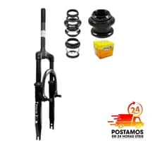 Suspensão Amortecedor Garfo Bicicleta Aro 20 + Jogo Direção Bike