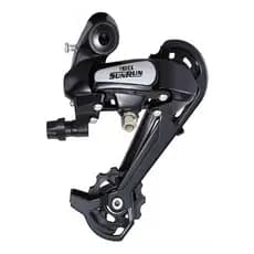 Cambio Macaquinho De Bicicleta Traseiro Sunrun 7v Index Preto Cage Longo Bike