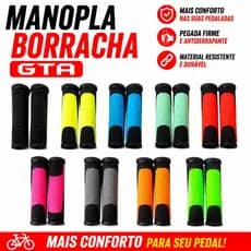 Manopla de Bicicleta GTA Punho Luva Empunhadura Macia Borracha Confortavel 20 24 26 29 Par