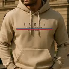 Blusa Frio Casaco Algodão PREMIUM Canguru Estampado Paris ADULTO Não Encolhe Bolso Confortavel