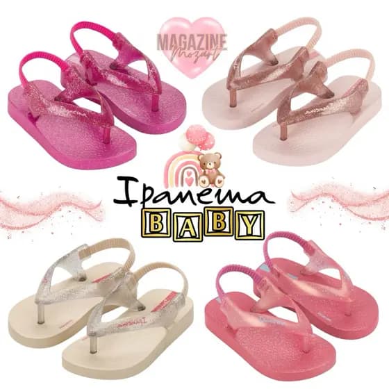 Sandália Baby Soft Ipanema Glitter Lançamento Grendene