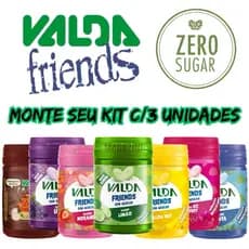 Pastilhas Valda Friends Sabores Sortidos Kit C/3 Potes de 50g Cada