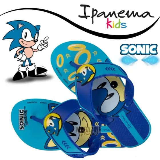 Chinelo Sonic Infantil Menino Ipanema Iconic Game