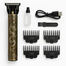 Máquina Cortar Cabelo Barbeiro Dragão Profissional Elétrica Bateria Recarregável Promoção