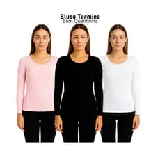 (Aprovada) Blusa Feminina Segunda Pele Térmica Peluciada Inverno Frio