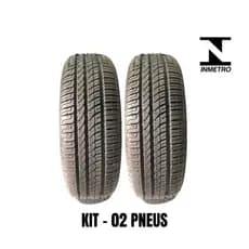 (Aprovado) Kit C/ 02 Pneu Remolde de Carro Borracha Vipal Aro 14/185/70 Novo