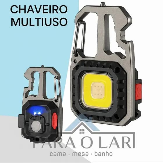 Mini Lanterna Led Tatica Potente Recarregavel Mosquetão Chaveiro Abridor Fenda Philips