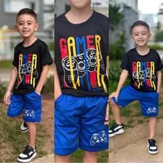 Conjunto Infantil Menino Estiloso Blogueirinho De Dry Fit Tecido Respirável
