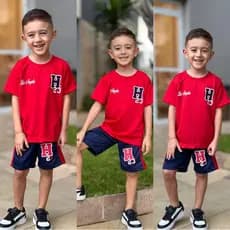 Conjunto Infantil  Masculino Dri Fit lançamento verão 2026 Camiseta + Bermuda