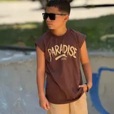Conjuntos Infantil Menino Estiloso Verão Camisa e Bermuda Veste Do 2 ao 10 anos
