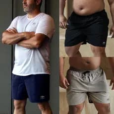 Kit 3 Shorts Masculino com Elastano Plus Size Academia Esporte Treino Bermuda Praia Básico Liso