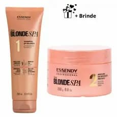 Kit Shampoo e Máscara 250ml BlondeSPA Essendy - Shampoo pH Balance e Máscara de Reposição Protéica