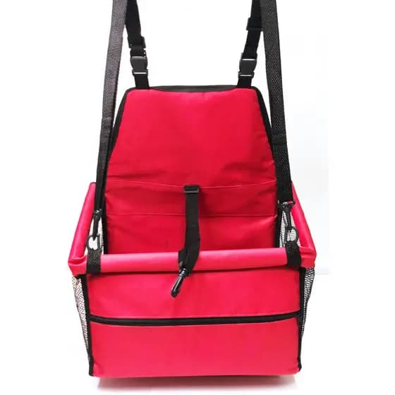 Assento Cadeirinha para Pet Carro Cães e Gatos Veicular Vermelho