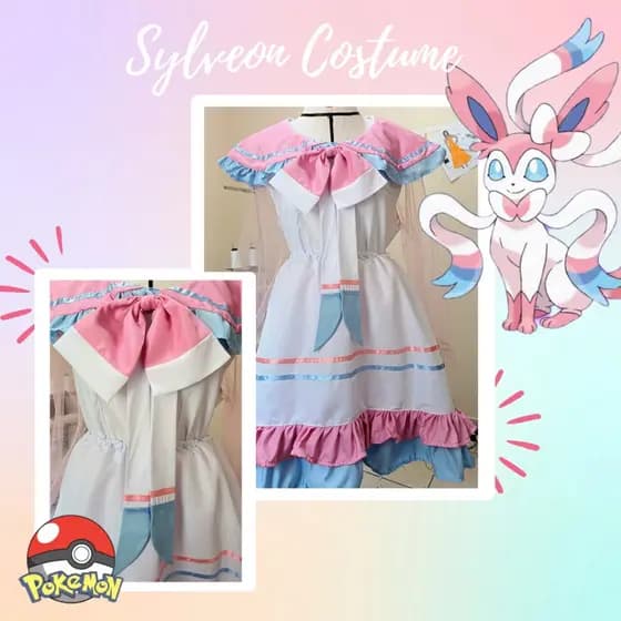 Cosplay fantasia vestido sylveon lolita