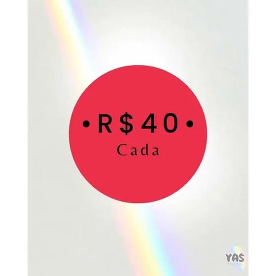 Promoção R40,00 cada. Selecione o produto