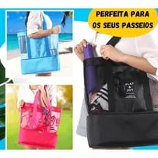 Bolsa de Praia Com Cooler Bolsa Para Piquenique Piscina E Praia