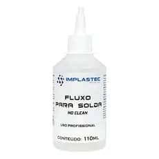 Fluxo de Solda No Clean Implastec 110ml Líquido Para Soldagem de Precisão Eletrônica e Placas
