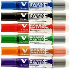 Caneta Quadro branco  - Marcador Recarregável Para Quadro Branco WBMA V-Board Master Pilot - Papelaria
