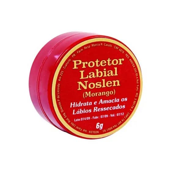 Protetor Labial Noslen Morango 6g Hidrata E Amacia Os Lábios