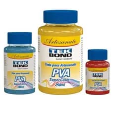 Tinta para Artesanato PVA Super Color Tek Bond Secagem Rápida, Alta Cobertura e Baixo Odor