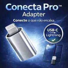 Adaptador Celular USB tipo C fêmea para Lightning iPhone