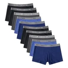 Kit Com 10 Cuecas Boxer Box De Algodão Adulto Masculinas