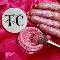 Blush Solto - Lírio do Vale TC BEAUTY / Maquiagem Sombra Rosa Pigmento em pó Asa de borboleta Brilho Iluminador Make Ros
