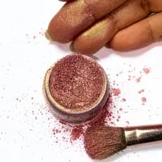 Rosê Glow - Pigmento Premium - TC BEAUTY Gliter Brilho Irisado Olhos e Corpo Unha Maquiagem Asa de Borboleta Pigmento