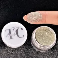 Glitter Prata Chic  - TC BEAUTY / Glitter Fino Prateado Brilho Glow Sombra Prata Unha Nail Art Reveillon Ano Novo