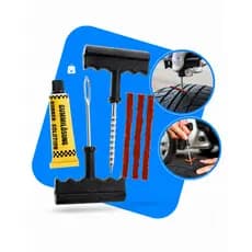 Kit Reparo De Pneu Furado Sem Câmera Carro Moto Veda Furo