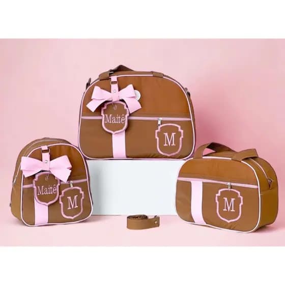 Kit Bolsa Maternidade Personalizada Luxo Bolsa Fraldas Térmicas